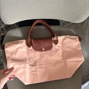 Longchamp Le Pliage Top Handle Tote Pink